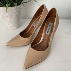 Steve Madden Vala Nude Leather Heels